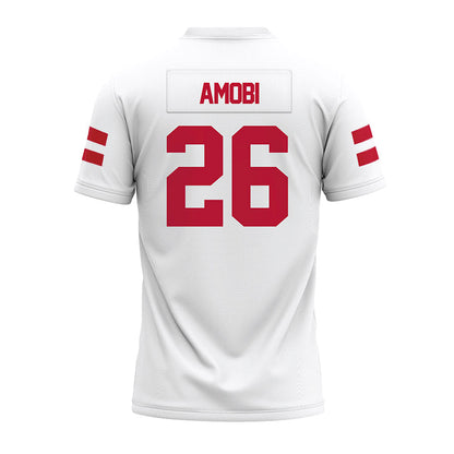 UMass - NCAA Football : Chibuzo Amobi - White Premium Football Jersey-1