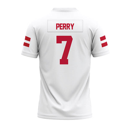 UMass - NCAA Football : Will Perry - White Premium Football Jersey-1