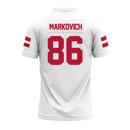 UMass - NCAA Football : Jax Markovich - White Premium Football Jersey-1