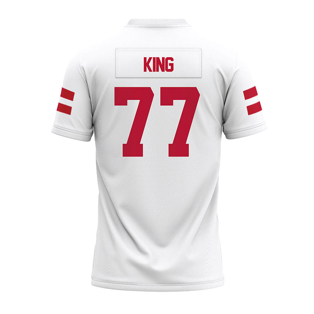 UMass - NCAA Football : Jaxon King - White Premium Football Jersey
