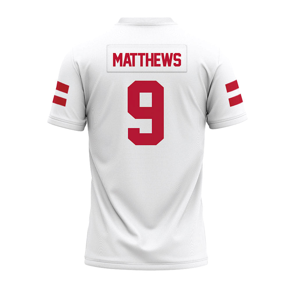 UMass - NCAA Football : Devin Matthews - White Premium Football Jersey-1