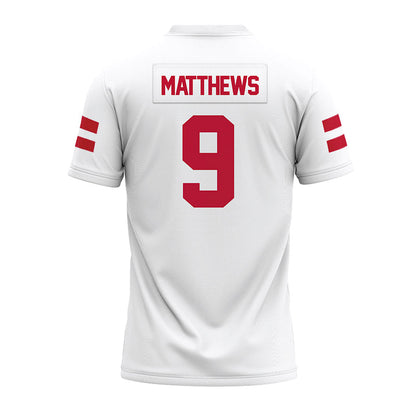 UMass - NCAA Football : Devin Matthews - White Premium Football Jersey-1