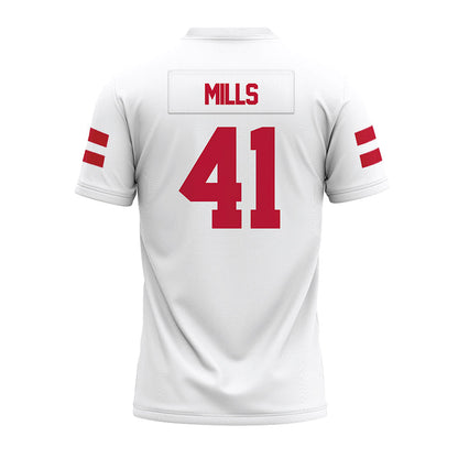 UMass - NCAA Football : Grant Mills - White Premium Football Jersey-1
