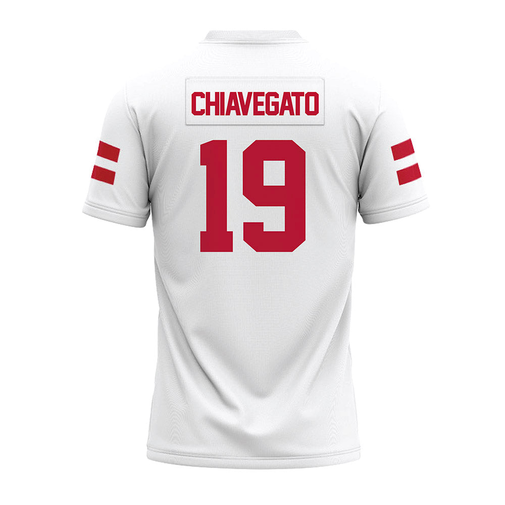 UMass - NCAA Football : David Chiavegato - White Premium Football Jersey-1