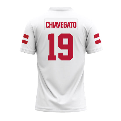 UMass - NCAA Football : David Chiavegato - White Premium Football Jersey-1