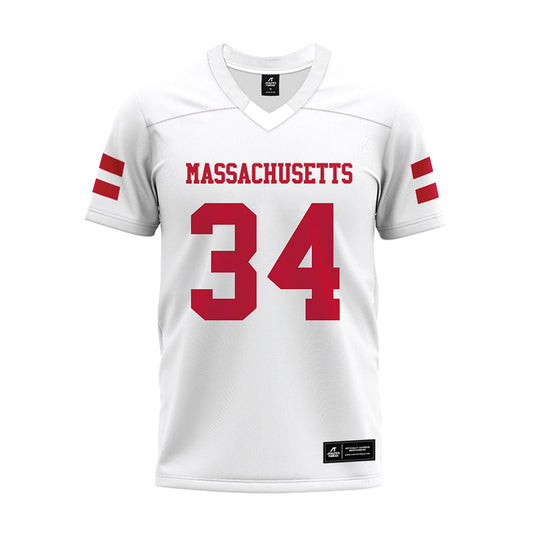 UMass - NCAA Football : Payton Andrade - White Premium Football Jersey-0