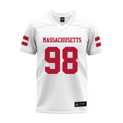 UMass - NCAA Football : William DePaepe - White Premium Football Jersey-0