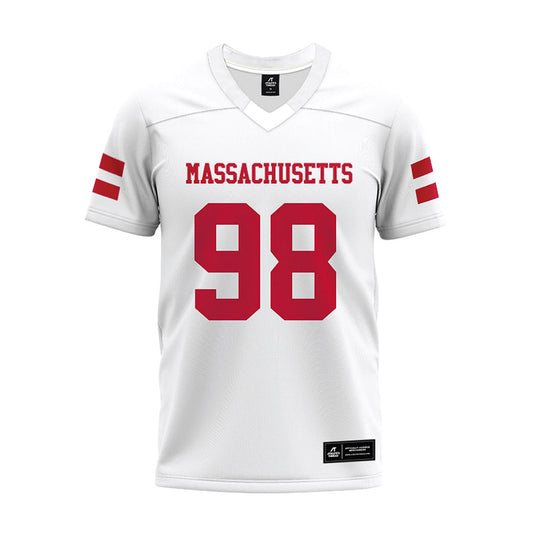 UMass - NCAA Football : William DePaepe - White Premium Football Jersey-0