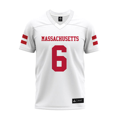 UMass - NCAA Football : Joshua Iseah - White Premium Football Jersey-0