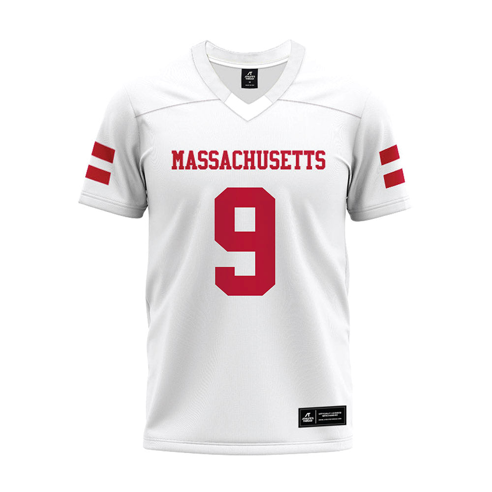 UMass - NCAA Football : Devin Matthews - White Premium Football Jersey-0