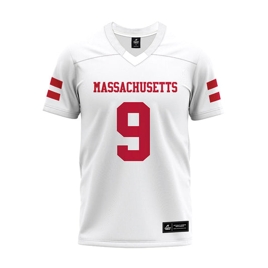 UMass - NCAA Football : Devin Matthews - White Premium Football Jersey-0