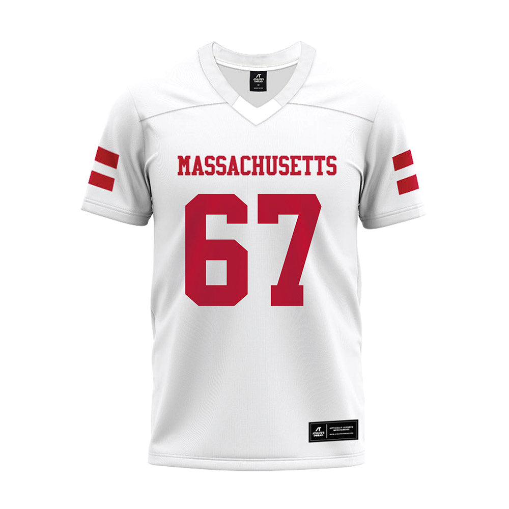 UMass - NCAA Football : Willian McNamara - White Premium Football Jersey-0