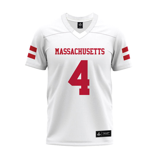 UMass - NCAA Football : Da'Marion Alberic - White Premium Football Jersey-0