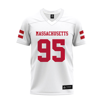 UMass - NCAA Football : Hollis Dirstine - White Premium Football Jersey-0