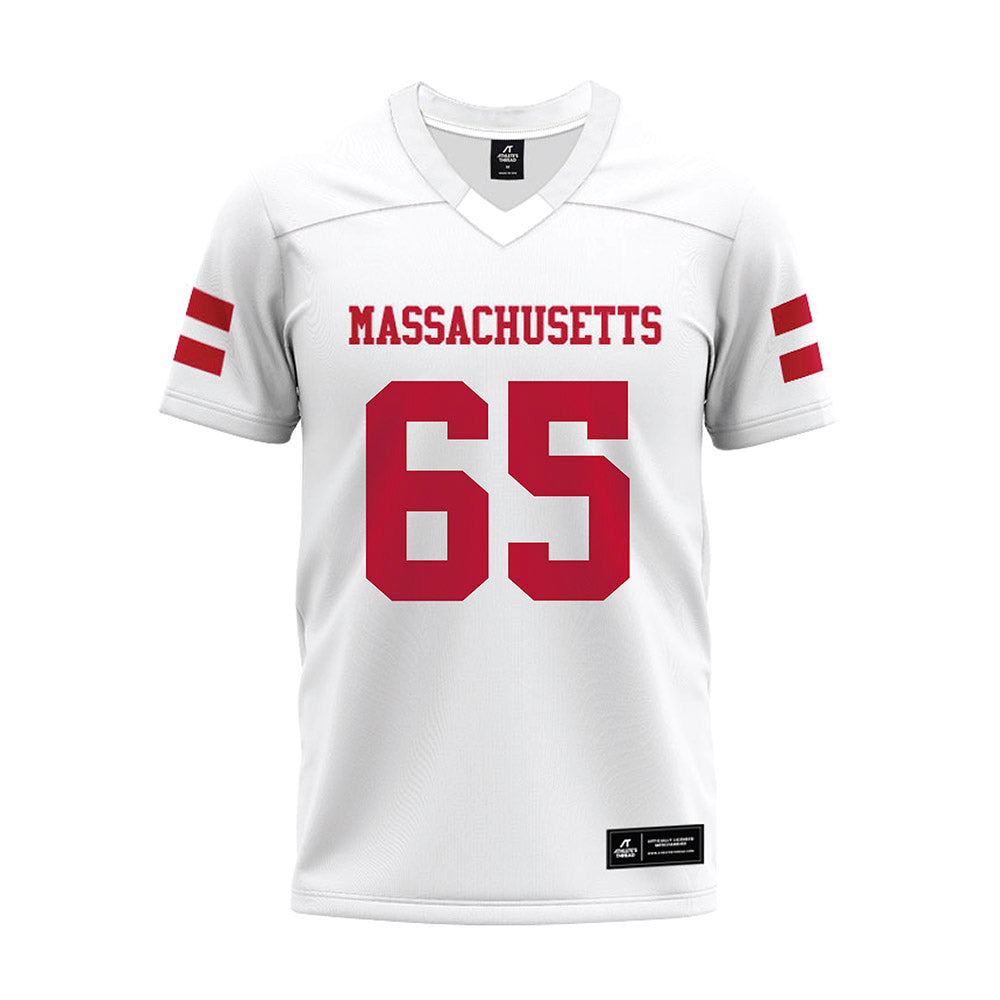 UMass - NCAA Football : Samu Suominen - White Premium Football Jersey-0