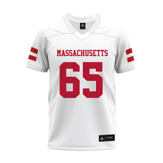 UMass - NCAA Football : Samu Suominen - White Premium Football Jersey-0