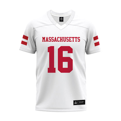 UMass - NCAA Football : Logan Inagawa - White Premium Football Jersey-0