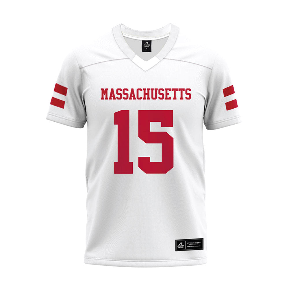 UMass - NCAA Football : Tavian Dashiell - White Premium Football Jersey-0