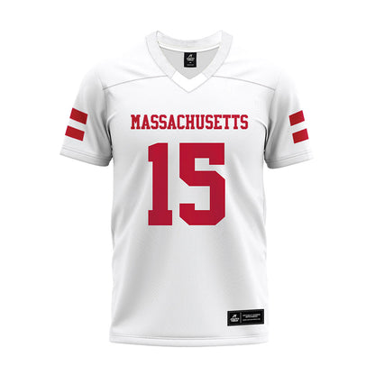 UMass - NCAA Football : Tavian Dashiell - White Premium Football Jersey-0