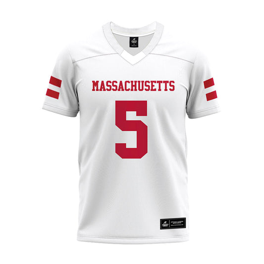 UMass - NCAA Football : William "Pop" Watson III - White Premium Football Jersey-0