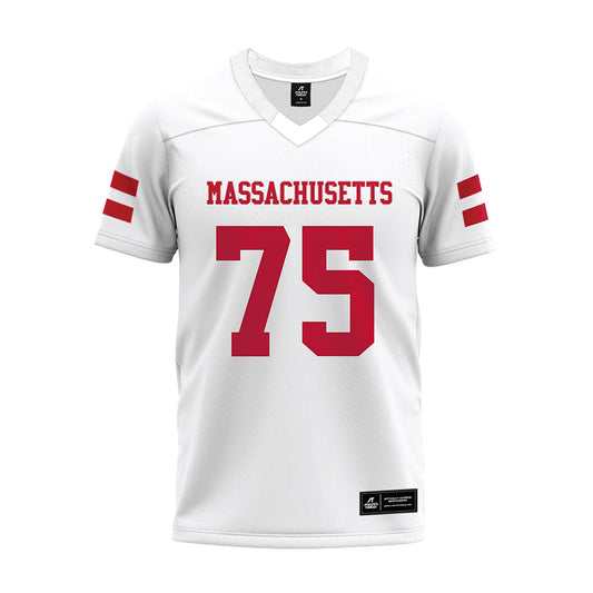 UMass - NCAA Football : Tanner Burlingame - White Premium Football Jersey-0