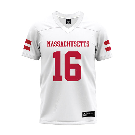 UMass - NCAA Football : Kendric Council - White Premium Football Jersey-0