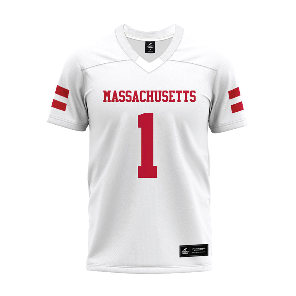 UMass - NCAA Football : DD Snyder - White Premium Football Jersey-0