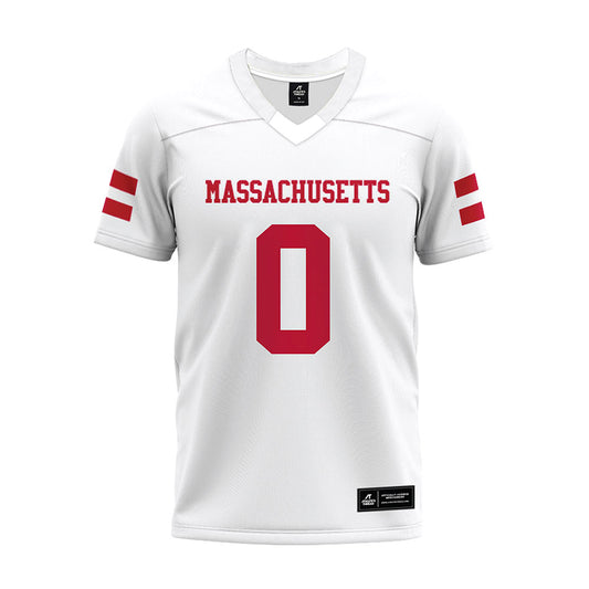 UMass - NCAA Football : Jordan Washington - White Premium Football Jersey-0