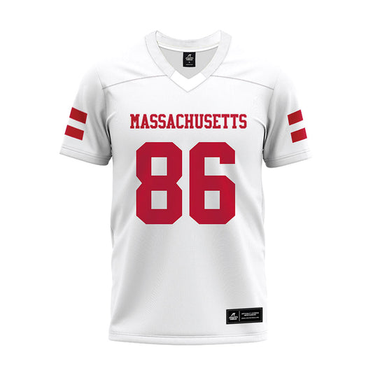 UMass - NCAA Football : Jax Markovich - White Premium Football Jersey-0