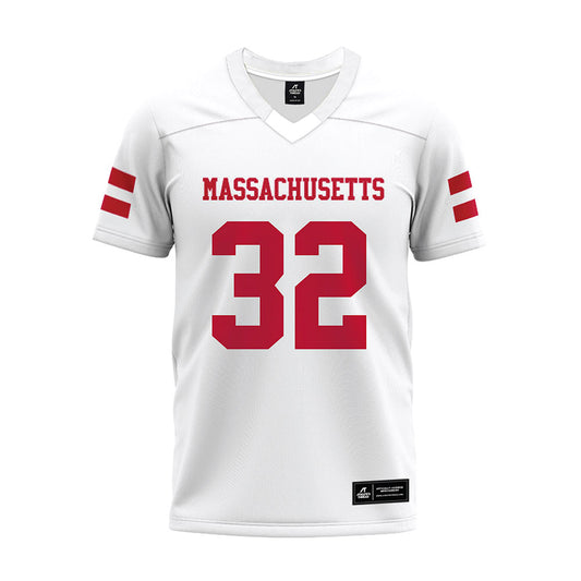 UMass - NCAA Football : Jackson Paradis - White Premium Football Jersey-0