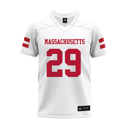UMass - NCAA Football : Kareem Pruitt - White Premium Football Jersey-0