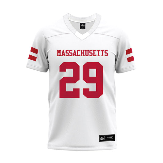UMass - NCAA Football : Kareem Pruitt - White Premium Football Jersey-0