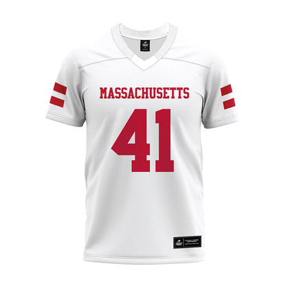 UMass - NCAA Football : Grant Mills - White Premium Football Jersey-0