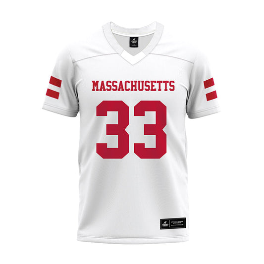 UMass - NCAA Football : Seamus McIntyre - White Premium Football Jersey-0