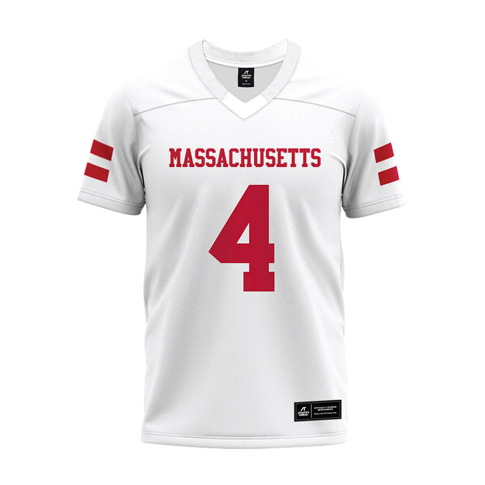 UMass - NCAA Football : DD Snyder - White Premium Football Jersey-0