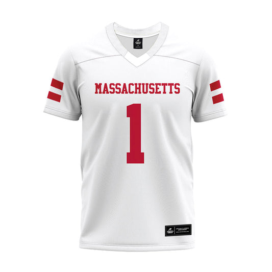 UMass - NCAA Football : Joseph Griffin Jr. - White Premium Football Jersey-0