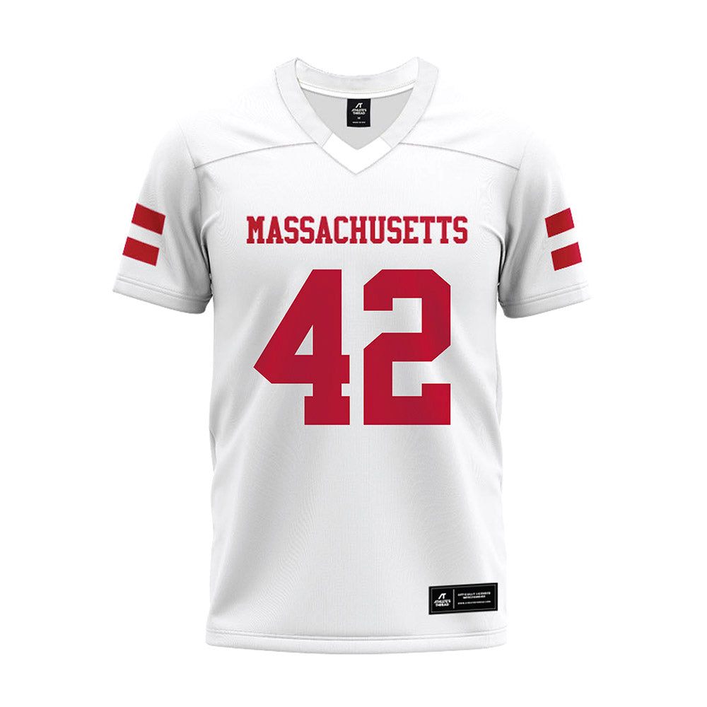 UMass - NCAA Football : Andrew De Paepe - White Premium Football Jersey-0