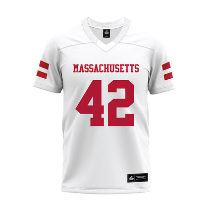 UMass - NCAA Football : Andrew De Paepe - White Premium Football Jersey-0