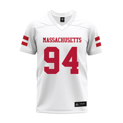 UMass - NCAA Football : Colin Reynolds - White Premium Football Jersey-0