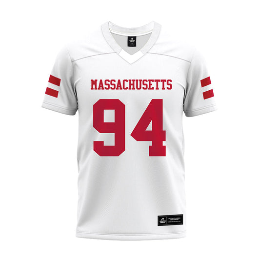 UMass - NCAA Football : Colin Reynolds - White Premium Football Jersey-0