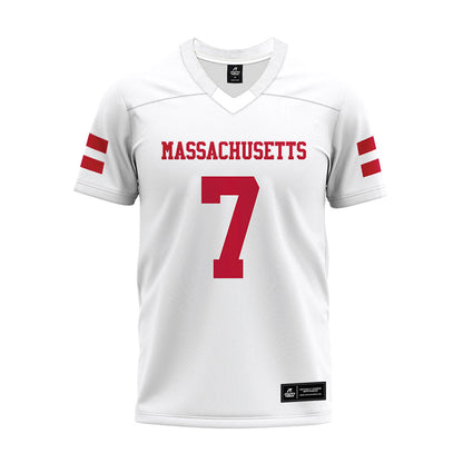 UMass - NCAA Football : Will Perry - White Premium Football Jersey-0