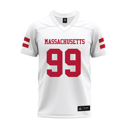 UMass - NCAA Football : Derek Morris - White Premium Football Jersey-0