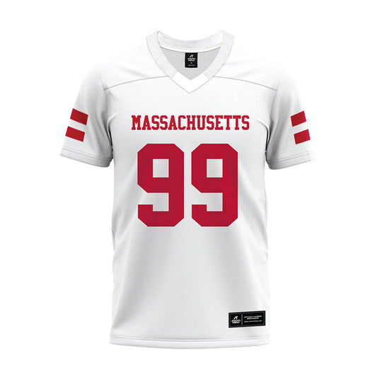 UMass - NCAA Football : Derek Morris - White Premium Football Jersey-0