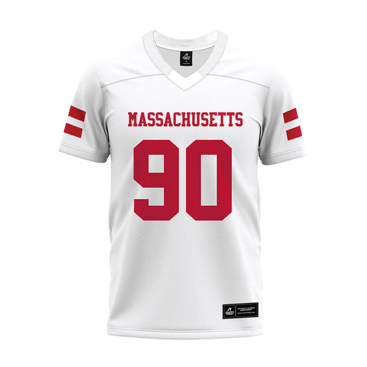 UMass - NCAA Football : Timothy Passmore Jr. - White Premium Football Jersey-0