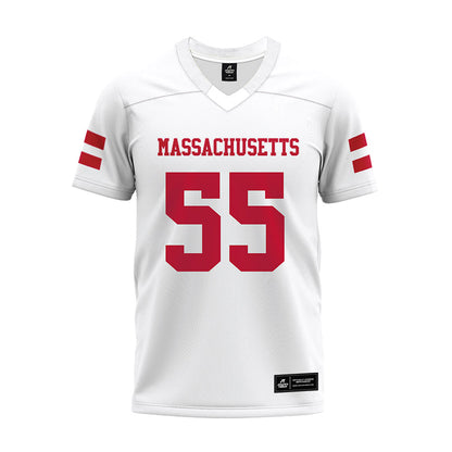 UMass - NCAA Football : Zakar Morris - White Premium Football Jersey-0