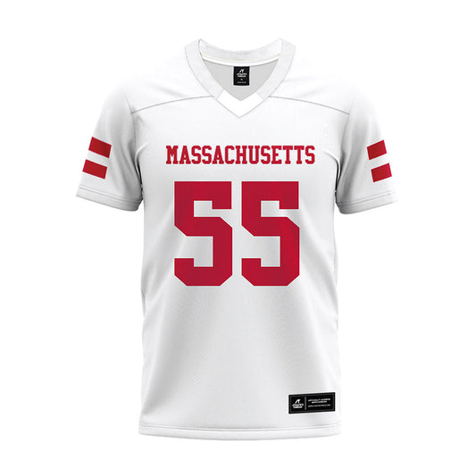UMass - NCAA Football : Zakar Morris - White Premium Football Jersey-0
