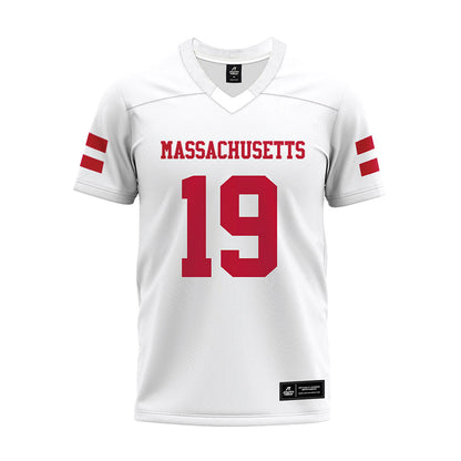 UMass - NCAA Football : David Chiavegato - White Premium Football Jersey-0