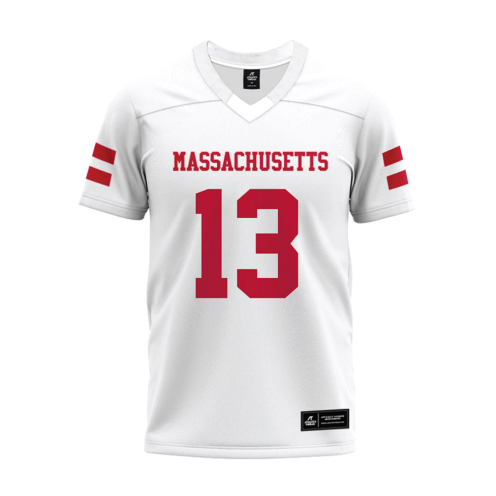 UMass - NCAA Football : Aedan McCarthy - White Premium Football Jersey-0