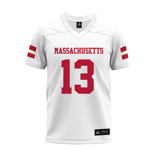 UMass - NCAA Football : Aedan McCarthy - White Premium Football Jersey-0