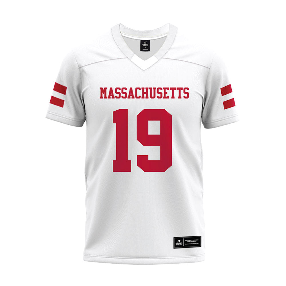 UMass - NCAA Football : Jabari Lewis - White Premium Football Jersey-0
